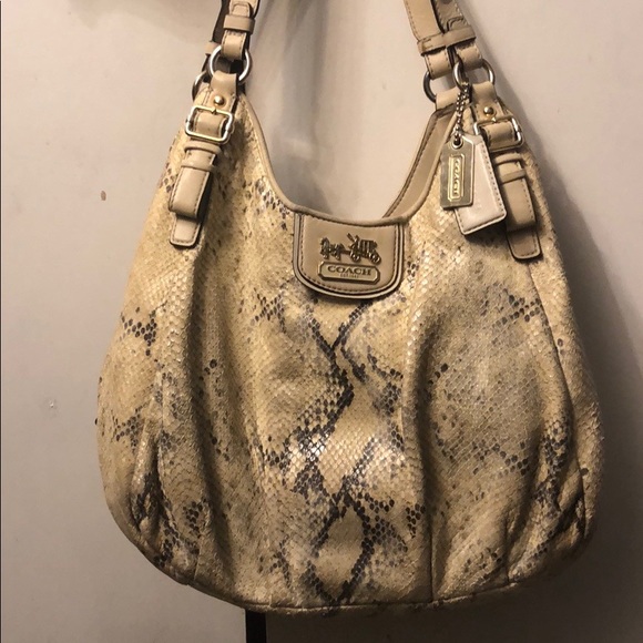 Authentic Coach Madison Python Maggie purse - Picture 2 of 5